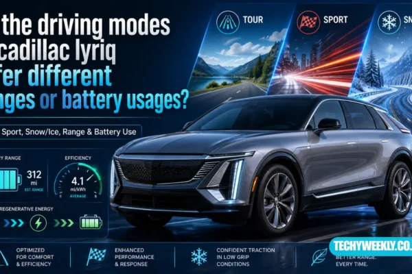 do the driving modes in cadillac lyriq offer different ranges or battery usages?